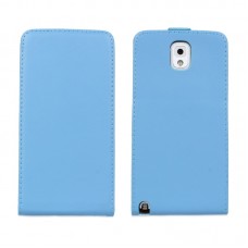 Samsung Galaxy Note 3 - Genuine Leather Up Down Flip Stand Protective Phone Cover Case - Blue